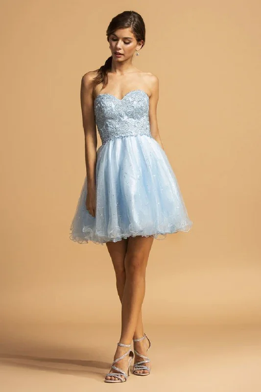 Aspeed Design -S2125 Sweetheart Strapless A-Line Short Dress