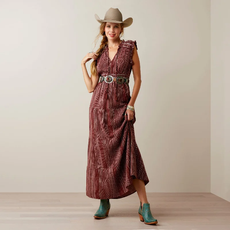 10045016 Ariat Womens "Sunset State Of Mind Dress Fired Brick" Dress