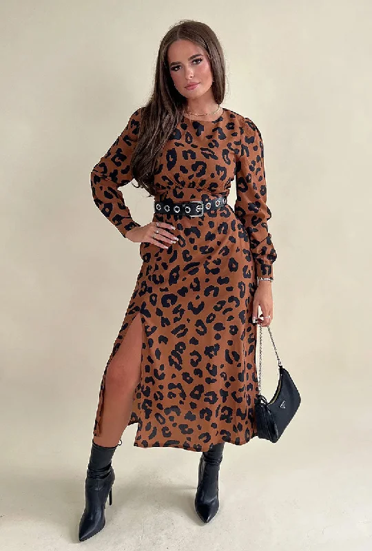 GIRL IN MIND ASHANTI LEOPARD DRESS