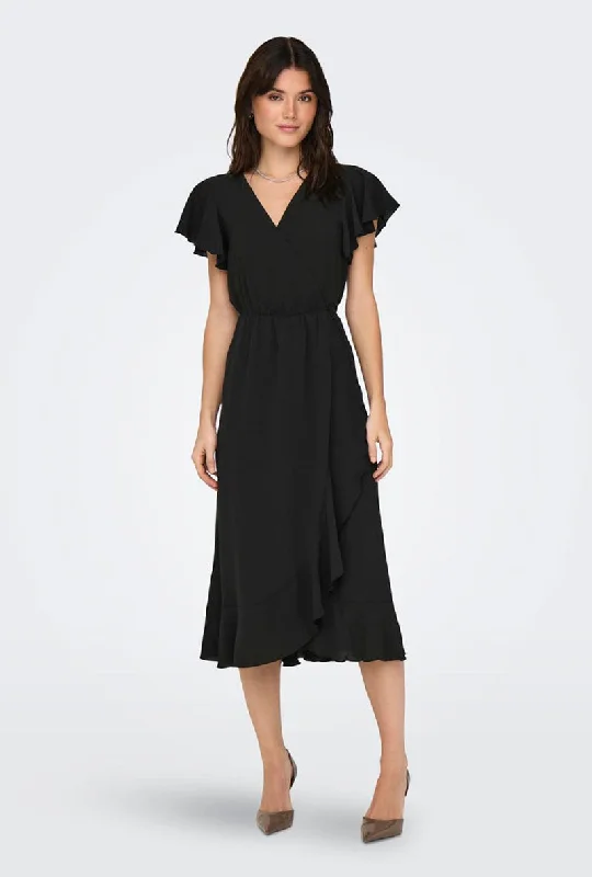 JDY PIPER SS MIDI FLOUNCE DRESS