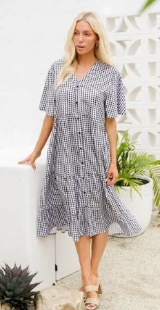 JG4346 Rosalie Black Gingham Dress