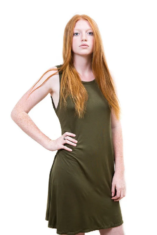 Ladies Essential Khaki Dress