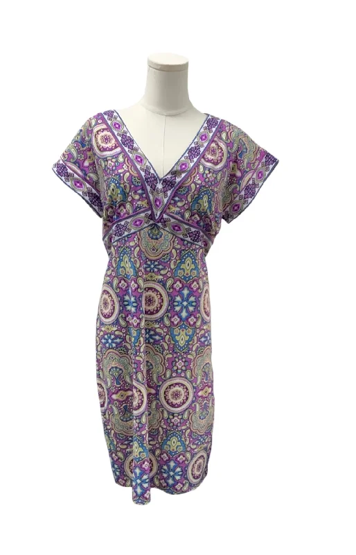 Laundry by Design Women's Printed Purple Dress M