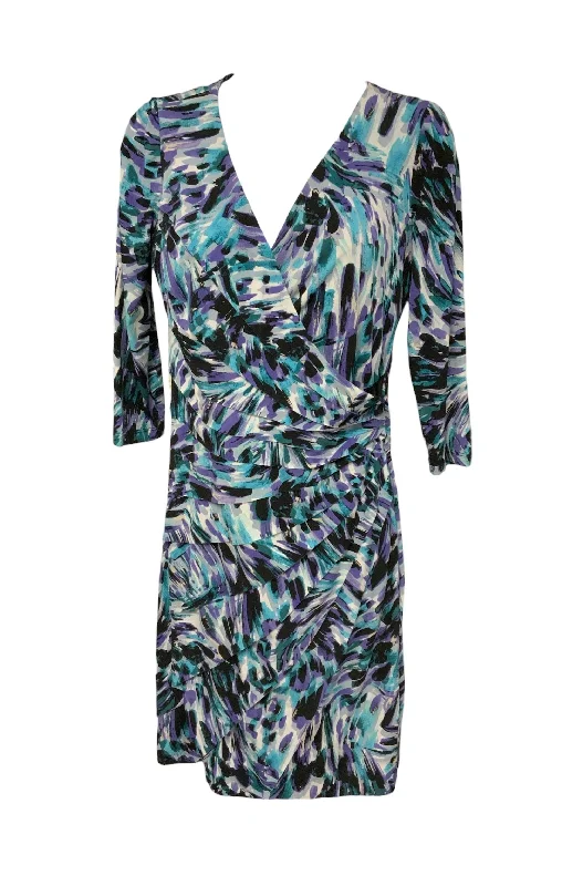 London Times Women's Dress Aqua 10P