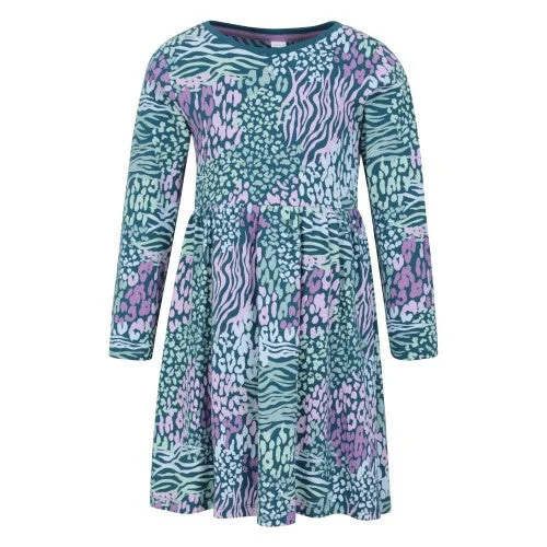 Mountain Warehouse Girls Mountain Essentials Lora Printed Long-Sleeved Dress