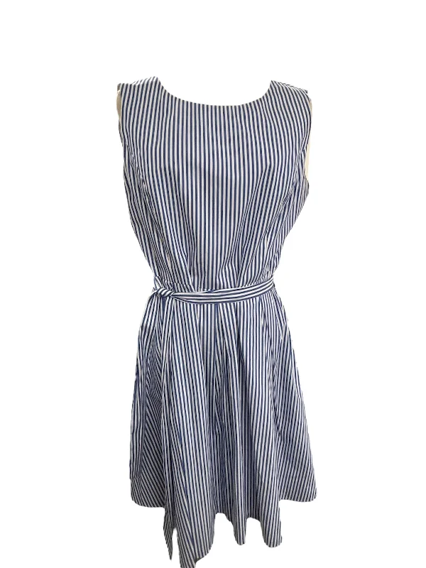 Pappagallo womens stripes dress blue 8