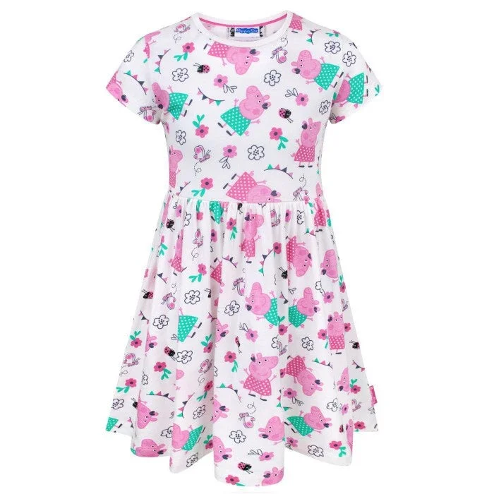 Peppa Pig Childrens Girls Short Sleeved Dress