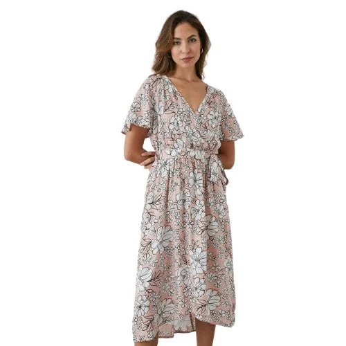 Principles Womens/Ladies Floral Wrap Flared Dress