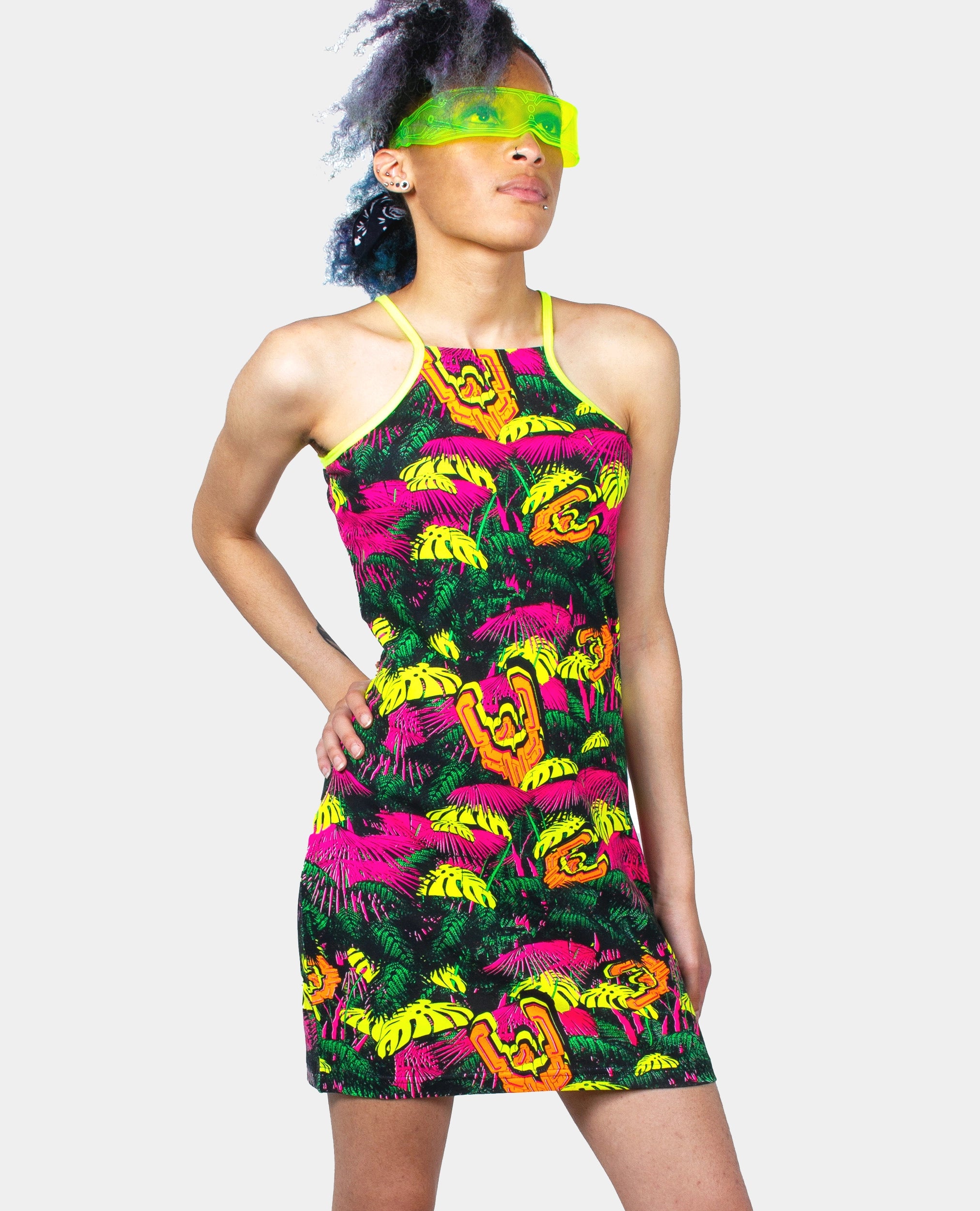 TANK DRESS NEON JUNGLE