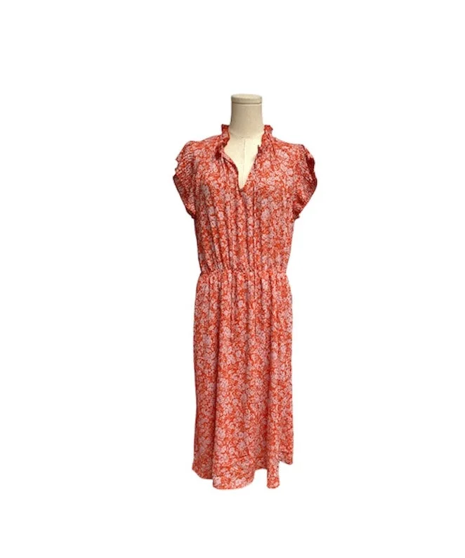 Voy Women's Dress Orange L