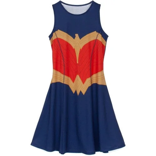 Wonder Woman Womens/Ladies Skater Costume Dress