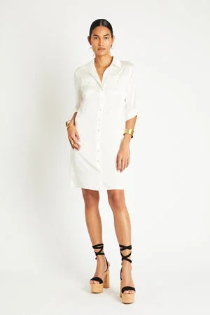 YVES SILK DRESS - OFF WHITE