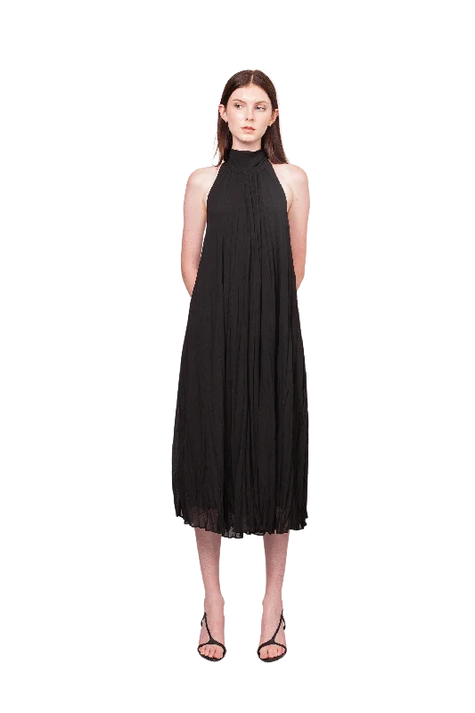 Cascade Crush Gown Black