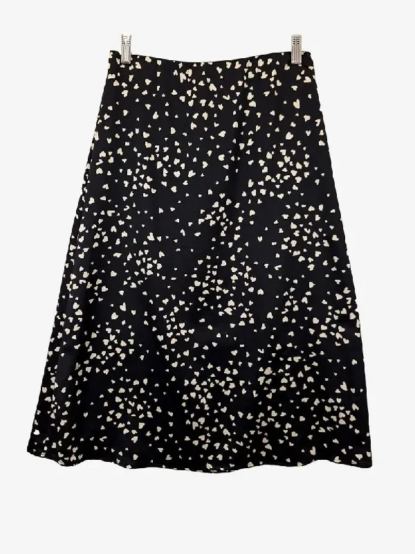 Soon Midnight Valentine Bias Cut Midi Skirt Size S